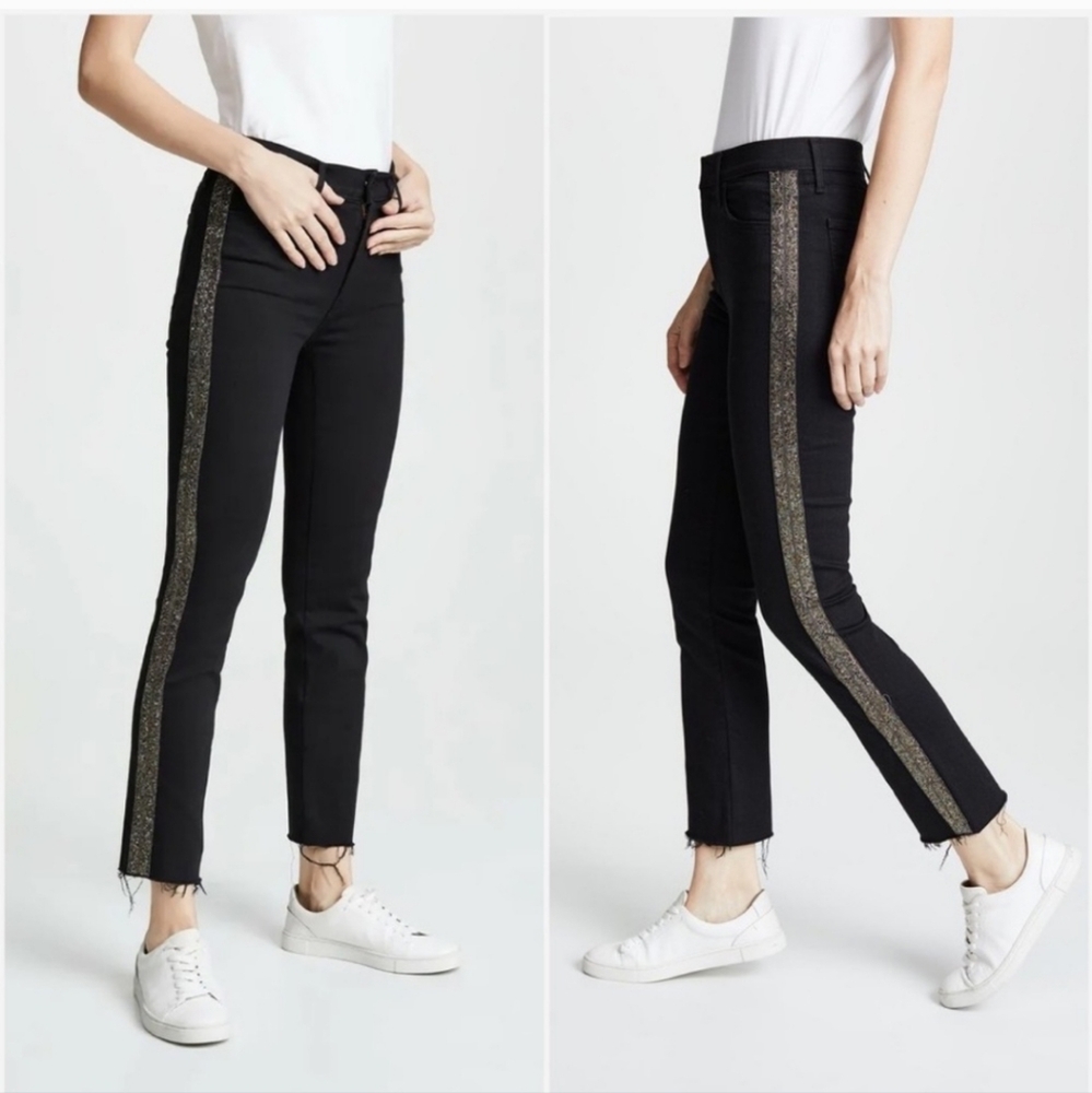 Mother The Rascal Guilty Treasure black jeans straight size 29 beading Holiday